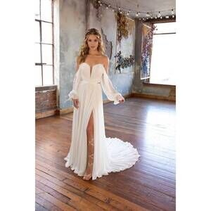 NEW ALL WHO WANDER camryn gown in shades of ivory